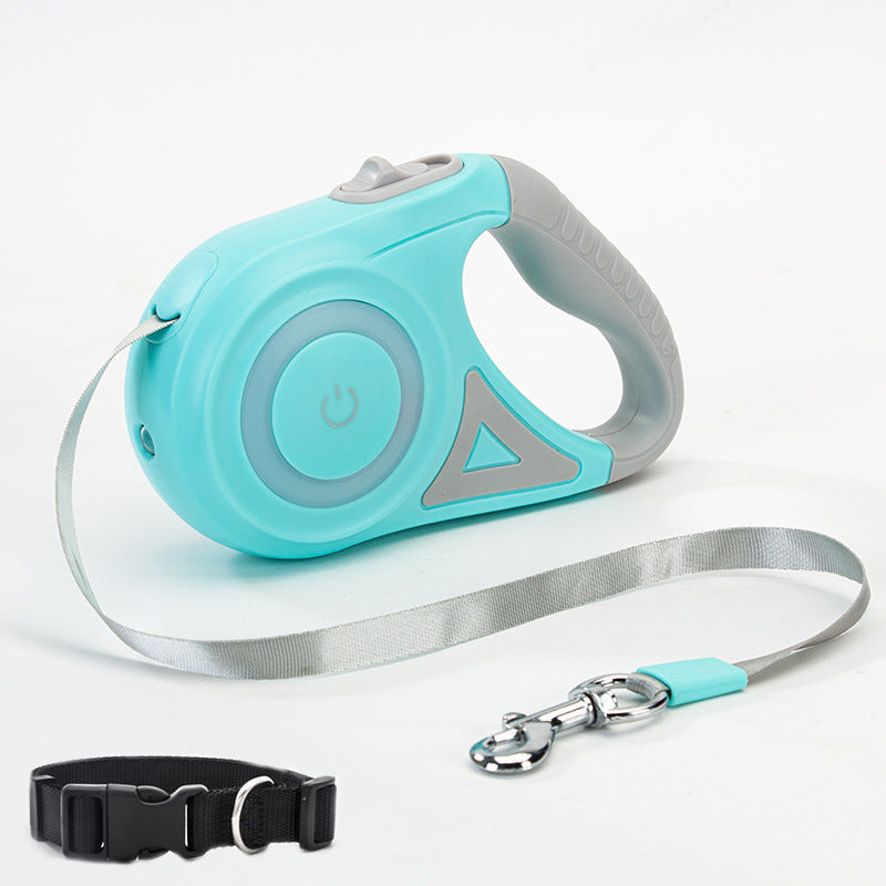 Ultimate Retractable Dog Leash & Collar Set With Built-in Spotlight – Control & Safety - Blicksel