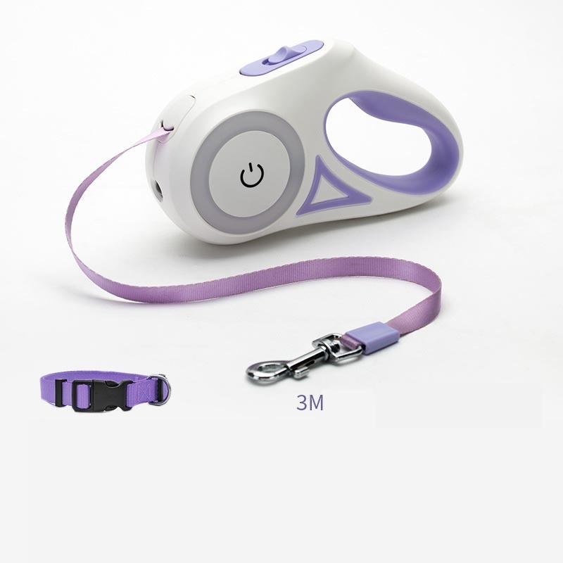Ultimate Retractable Dog Leash & Collar Set With Built-in Spotlight – Control & Safety