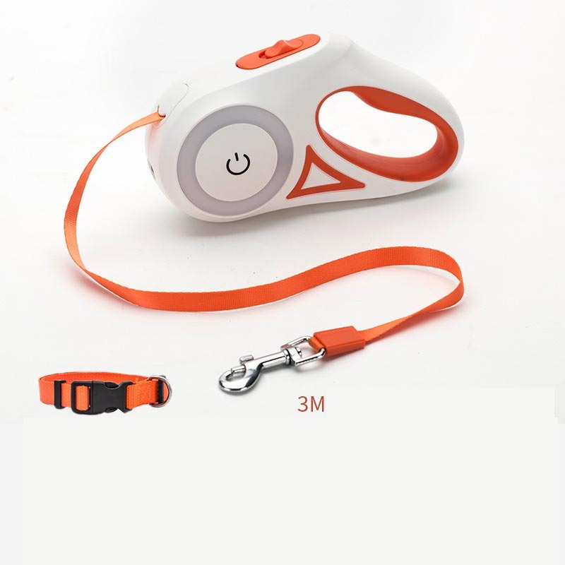 Ultimate Retractable Dog Leash & Collar Set With Built-in Spotlight – Control & Safety - Blicksel