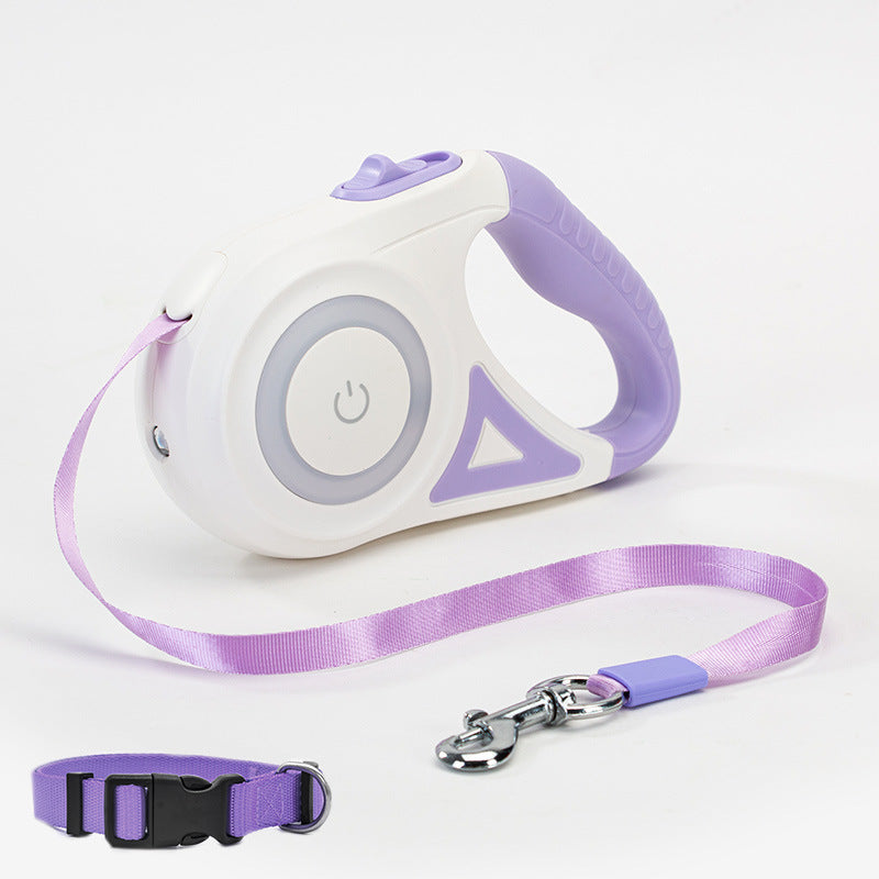 Ultimate Retractable Dog Leash & Collar Set With Built-in Spotlight – Control & Safety - Blicksel