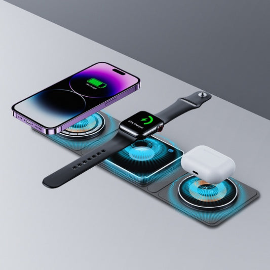 Magnetic 3-in-1 Wireless Charger – Compact & Powerful - Blicksel