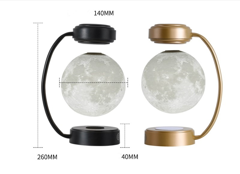 Levitating 3D Moonlight – Elegance in Suspension