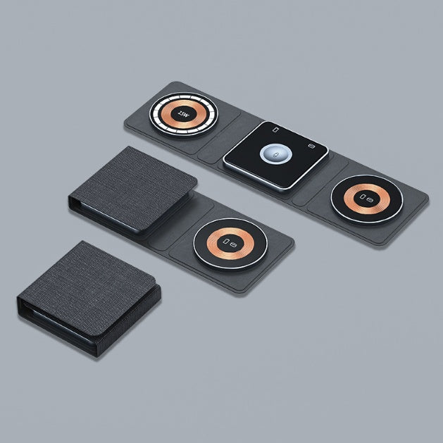 Magnetic 3-in-1 Wireless Charger – Compact & Powerful - Blicksel