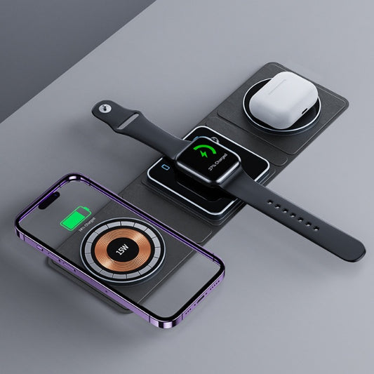 Magnetic 3-in-1 Wireless Charger – Compact & Powerful - Blicksel